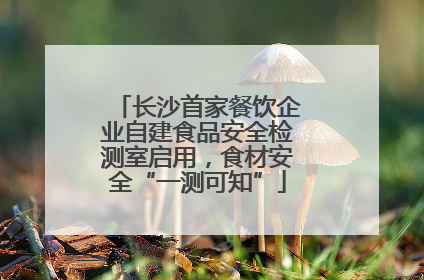 长沙首家餐饮企业自建食品安全检测室启用，食材安全“一测可知”
