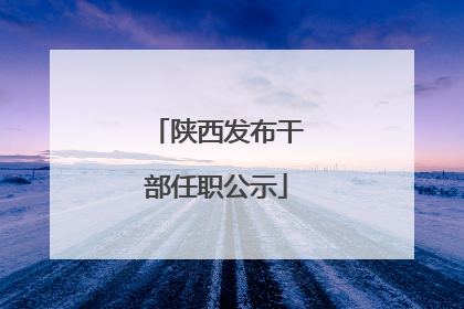 陕西发布干部任职公示