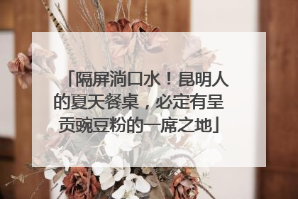 隔屏淌口水！昆明人的夏天餐桌，必定有呈贡豌豆粉的一席之地