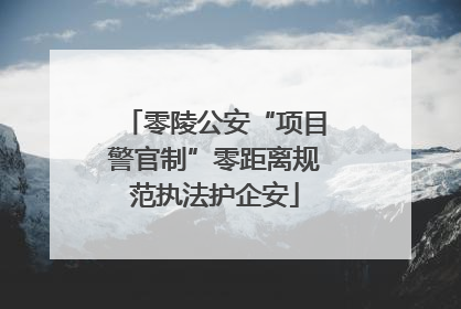 零陵公安“项目警官制”零距离规范执法护企安