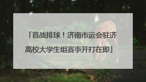 首战排球！济南市运会驻济高校大学生组赛事开打在即