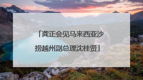 龚正会见马来西亚沙捞越州副总理沈桂贤