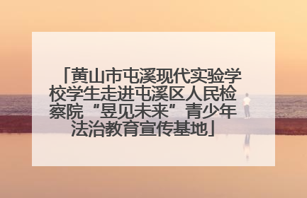 黄山市屯溪现代实验学校学生走进屯溪区人民检察院“昱见未来”青少年法治教育宣传基地