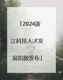 2024浙江科技人才发展指数发布