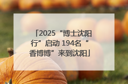 2025“博士沈阳行”启动 194名“香博博”来到沈阳