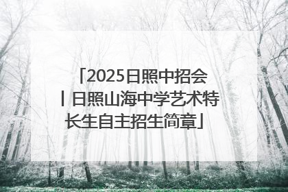 2025日照中招会丨日照山海中学艺术特长生自主招生简章