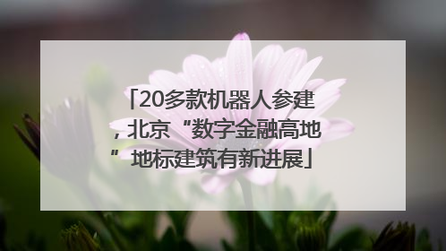 20多款机器人参建，北京“数字金融高地”地标建筑有新进展