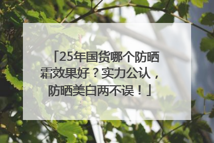 25年国货哪个防晒霜效果好？实力公认，防晒美白两不误！