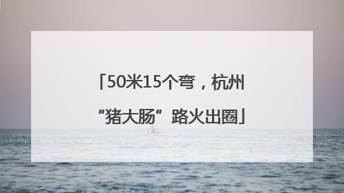 50米15个弯，杭州“猪大肠”路火出圈