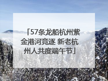 57条龙船杭州紫金港河竞逐 新老杭州人共度端午节