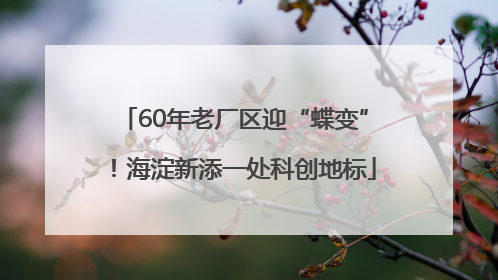 60年老厂区迎“蝶变”！海淀新添一处科创地标