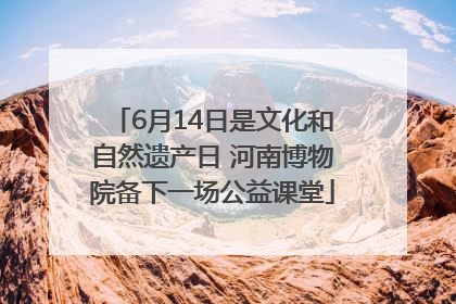 6月14日是文化和自然遗产日 河南博物院备下一场公益课堂