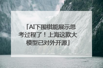 AI下围棋能展示思考过程了！上海这款大模型已对外开源